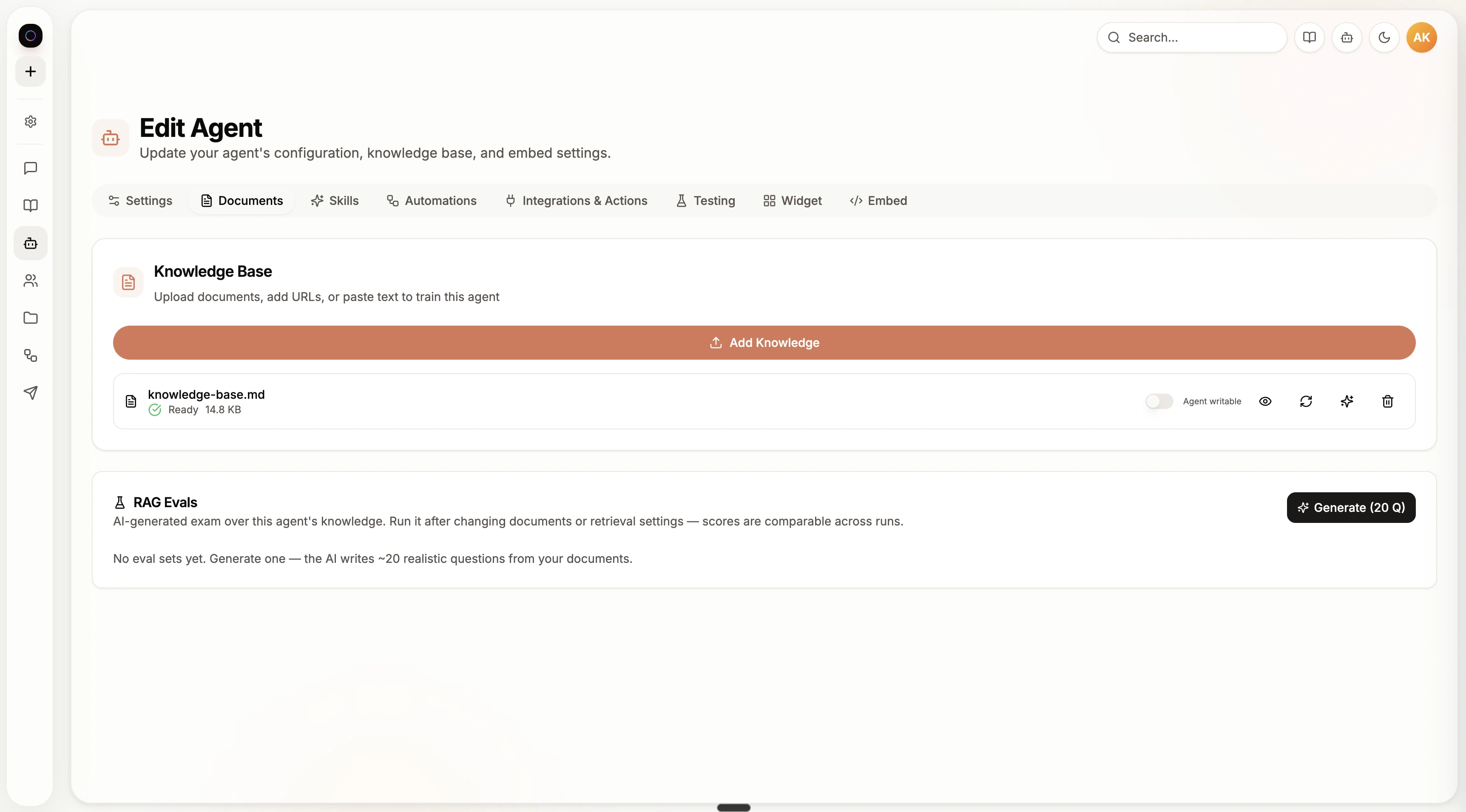 Liberators OS, Knowledge base